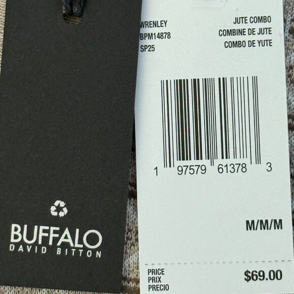 NWT Buffalo David Bitton Mens Wrenley Short Sleeve Light Brown Knit Shirt Size M - Picture 7 of 10